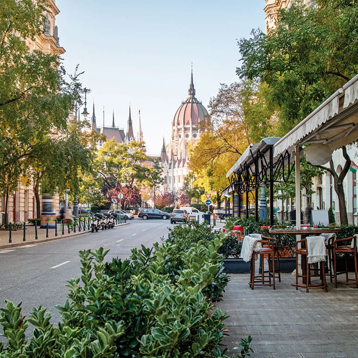 The streets of Budapest, Hungary